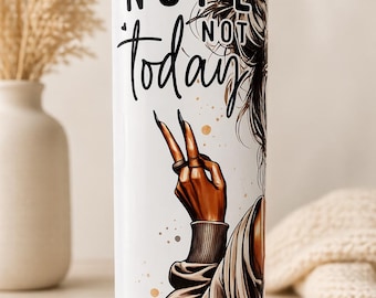 Grappige drinkbeker "People'd Out" | Cadeau voor introverten | Humoristische mok met vrouw en wijnglas | Thermobeker van 590 ml | Cadeau voor je vriendin