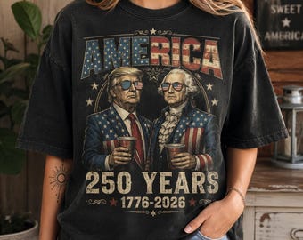 Vintage America 250 Shirt 1776-2026, Founding Fathers Patriotic Tee, USA Freedom Graphic Shirt, Retro USA Freedom Party Comfort Colors Tee