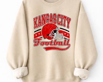 Kansas City Football, Kansas City Football Sweatshirt, Game Day Shirt, Kansas City Fan, Kansas City Sweatshirt, Football Fan Gift.