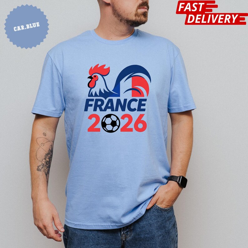 France 2026 Soccer Shirt: World Soccer Fan Apparel (Adults & Kids) image 6