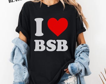 I Love BSB Shirt: Retro 90s Boy Band Fan Tee