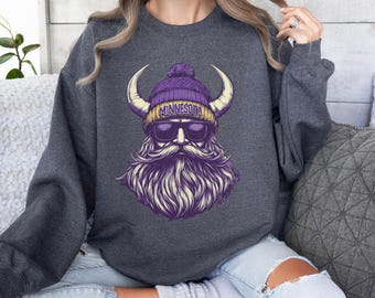Minnesota Viking Bearded Norse Tee: Football Fan Gift