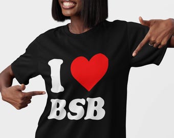 I Love BSB Shirt: 90s Boy Band Retro Fan Tee