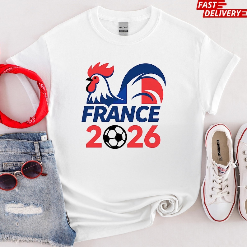 France 2026 Soccer Shirt: World Soccer Fan Apparel (Adults & Kids) image 1