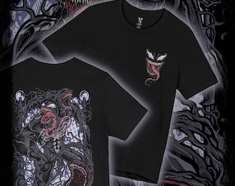 Drippy Curses Venom Symbiote Double-Sided T-Shirt
