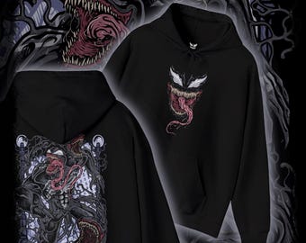 Drippy Curses Venom Symbiote Hooded Sweatshirt