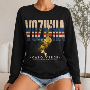 Koszulka Vozinha Cabo Verde Flag Save Action Vintage Mineral Wash Black Cotton, spersonalizowana koszulka dla kibica piłki nożnej w dużym rozmiarze, 3 opcje kolorystyczne zdjęcie 9