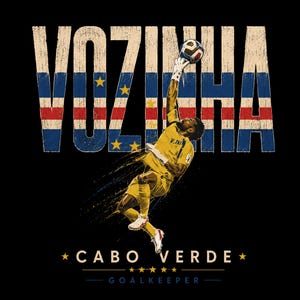 Koszulka Vozinha Cabo Verde Flag Save Action Vintage Mineral Wash Black Cotton, spersonalizowana koszulka dla kibica piłki nożnej w dużym rozmiarze, 3 opcje kolorystyczne Digital File Only