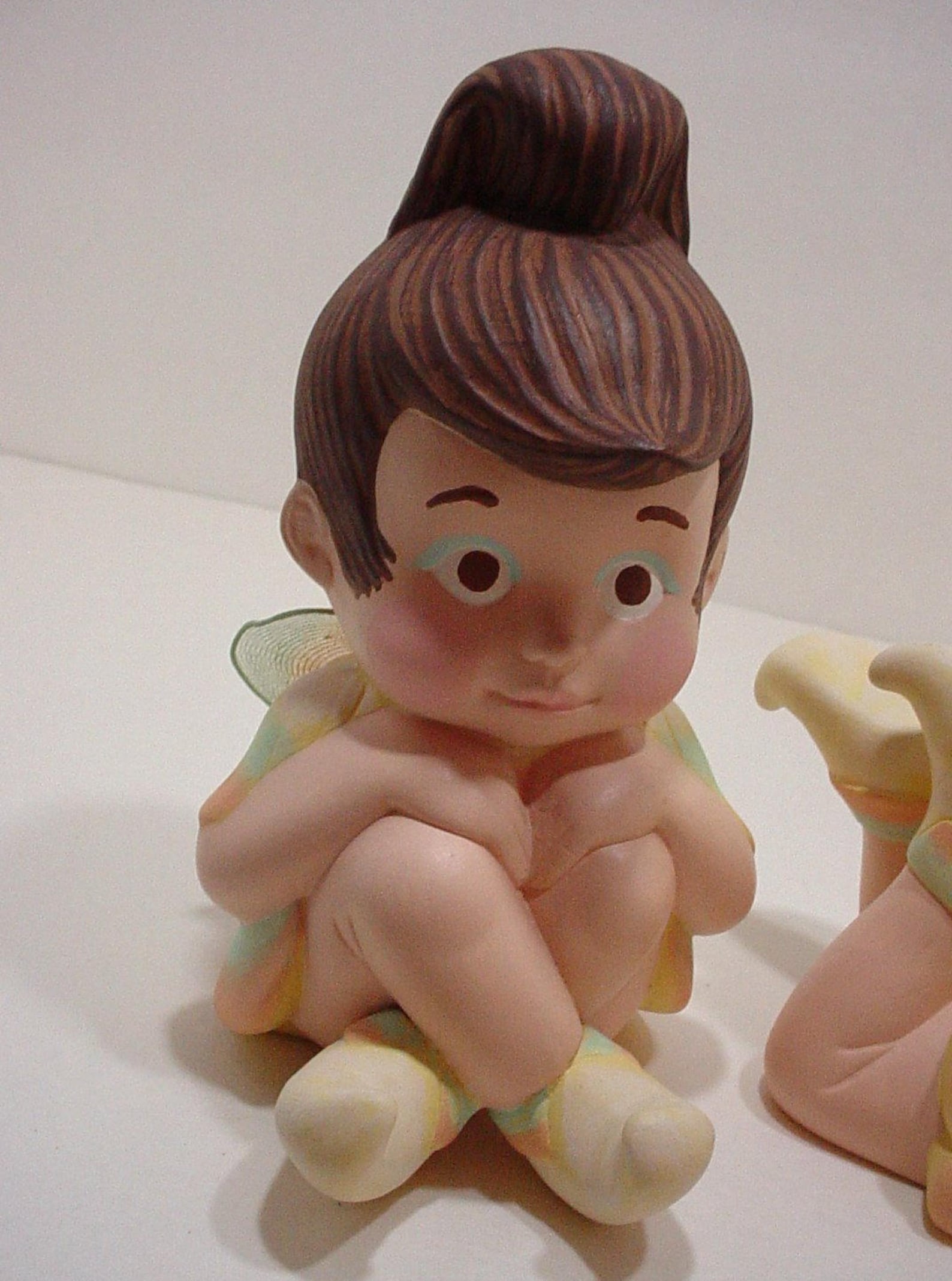 Set Of 2 Garden Fairies Ceramic Fairy Figurines Little Girl Etsy España