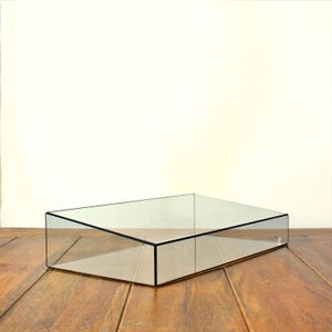Glazen vitrine, schuine glazen display, vierkante glazen container, sieradendisplay, fotodoos, sculptuurkast, bruiloftdecor, aangepaste bestelling
