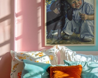 Niño pequeño y perro