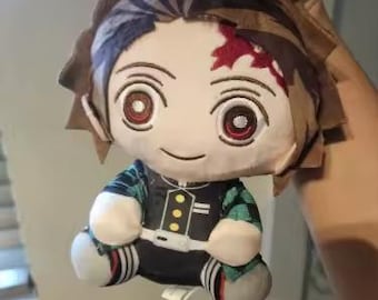 Anime Plush Doll | Soft Scar Detail Character Stuffed Toy | Kawaii Collectible Plushie | Anime Room Decor Gift