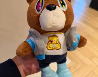 Cute Hip Hop Bear Plush | Removable Jacket Streetwear Doll | Urban Decor Toy