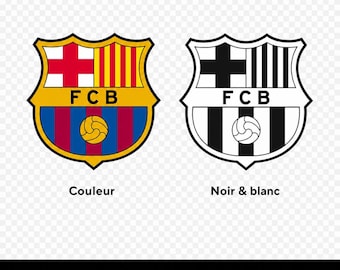 Fc Barcelone Logo SVG PNG DXF | Couleur + Noir Blanc | Fichier Digital