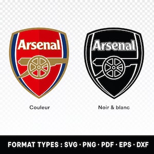 Arsenal Logo SVG PNG DXF | Color + Black & White | Premium Digital File