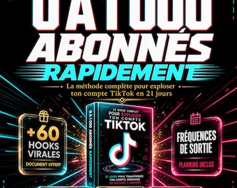 From 0 to 1,000 TikTok Followers: Complete Method + Free Documents - Hooks, Planning, SEO & Checklist