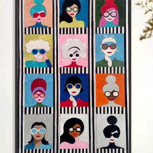 Handgjord läderväggkonst Abstrakt delat ansikte Siluett Svartvitt Minimalistiskt porträtt Sheeshamträram Lyxig Modern Heminredning