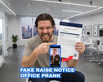 Falsk löneökningsmeddelande | Kontorsskämt med QR-kod och Rickroll | Skämt med uppskattningsgåvor för anställda