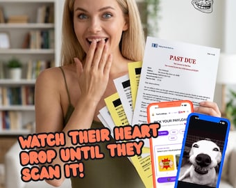 Employee Appreciation Gift | Funny Office Prank Kit | Fake Parking Ticket & Eviction Notice | Scannable QR Code Meme | Quirky Desk Accessory