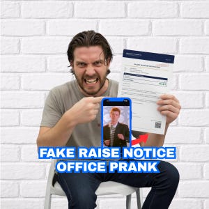 Valse melding salarisverhoging | Office Prank QR-code Rickroll | Cadeautip voor medewerkerswaardering