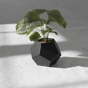 Geometric Self-Watering Flower Pot - Dodecahedron Design Planter - Smart and Modern Interior Decor