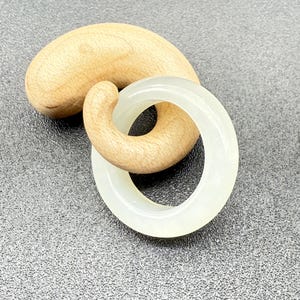 Minimalist White Jade Band, Smooth Solid Stone Ring, Stackable Gemstone Band, Zen Jewelry Gift