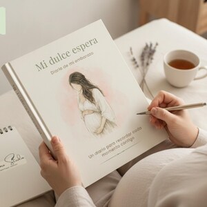 Diario de Embarazo Imprimible, Agenda y Organizador del Embarazo, Recuerdos de Mamá y Bebé, Pregnancy Journal en Español, Regalo Embarazo