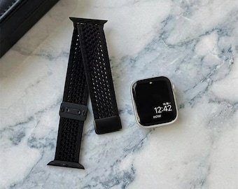 Correa magnética trenzada para Apple Watch, correa elástica de 38 mm a 49 mm.