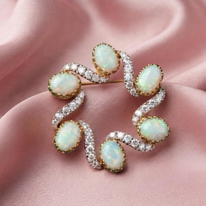Opal Brooch - Etsy
