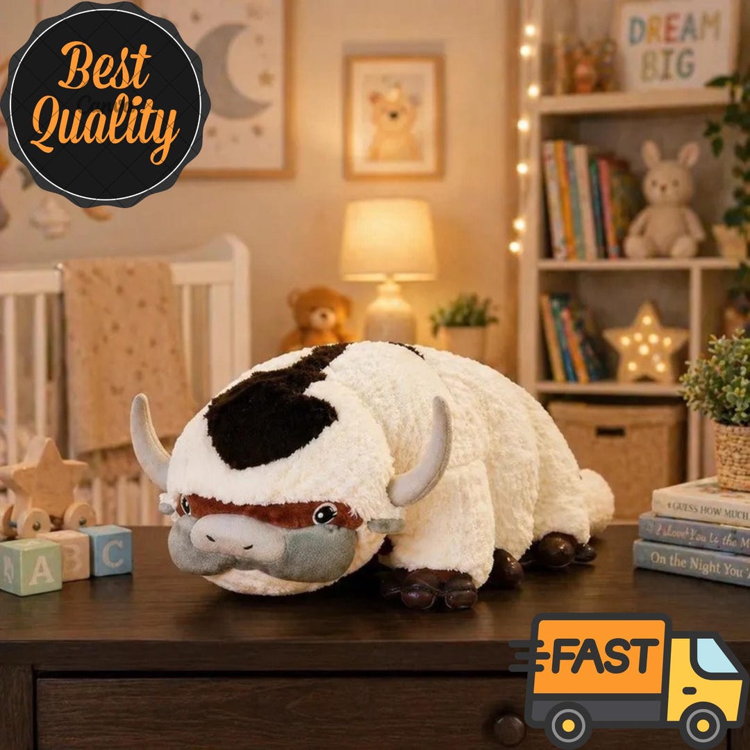 Avatar the Last Airbender Appa Plush Momo Stuffed Animal Flying Bison ...