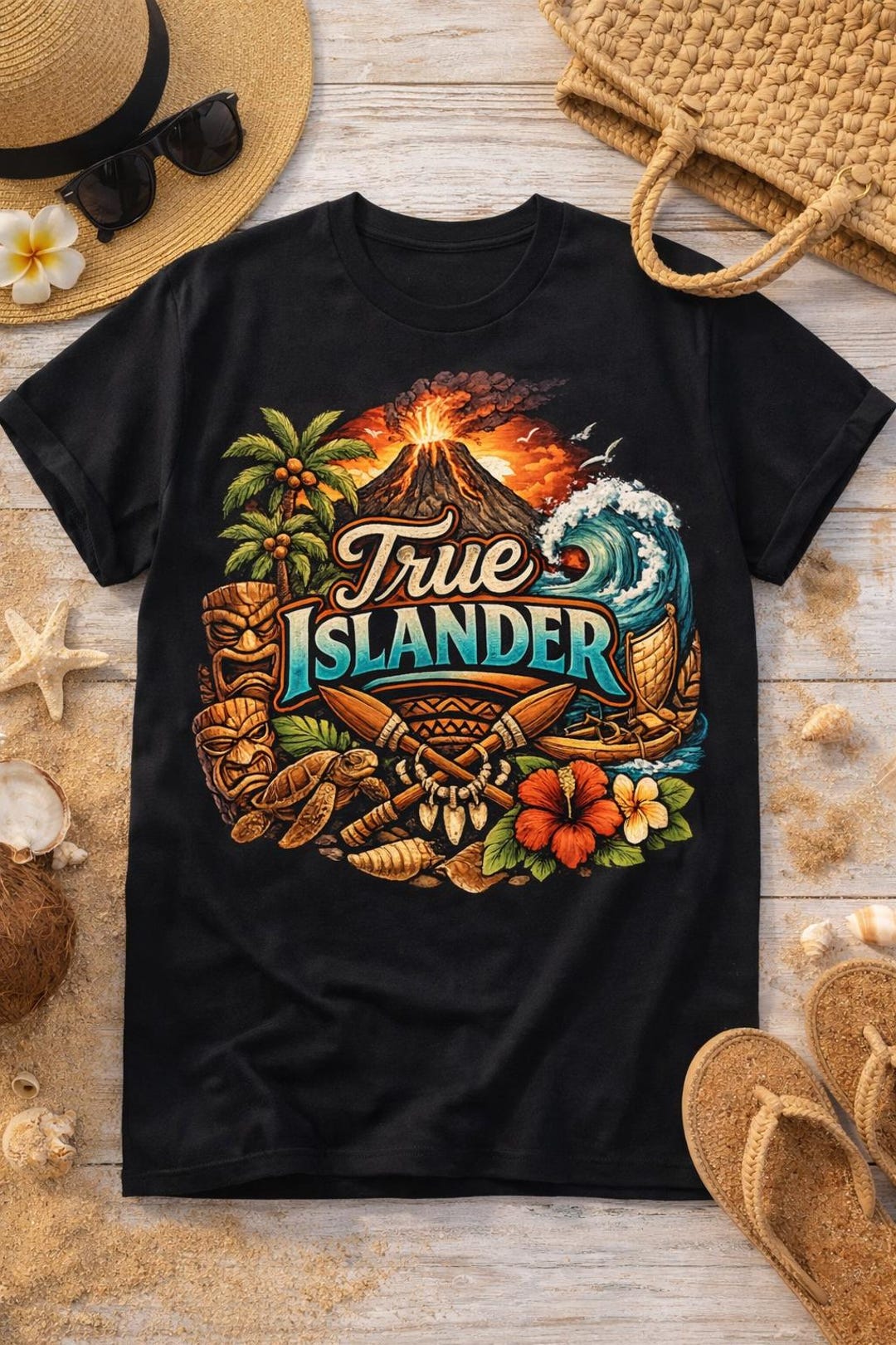 True Islander Style True Islander Shirt, Polynesian Tropical Graphic Tee, Hawaiian Style ...