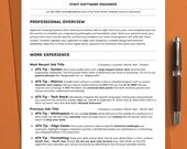 ATS Friendly Tech Resume Template Word Google Docs Software Engineer CV Minimalist Professional Modern Cover Letter References Two Page