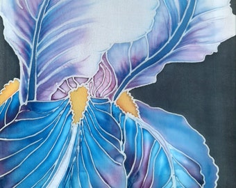 silk painting Iris