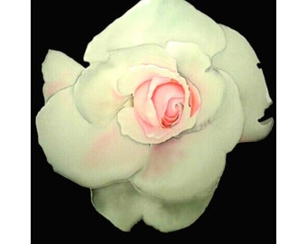 silk painting English Rose