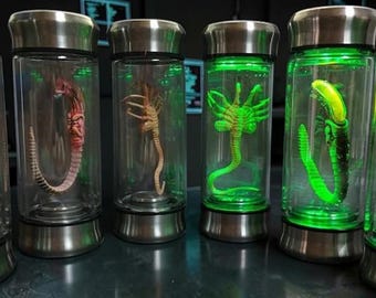 Alien-provburk, Xenomorph Facehugger-display, Sci-fi-skräckdekor, Filmrekvisita