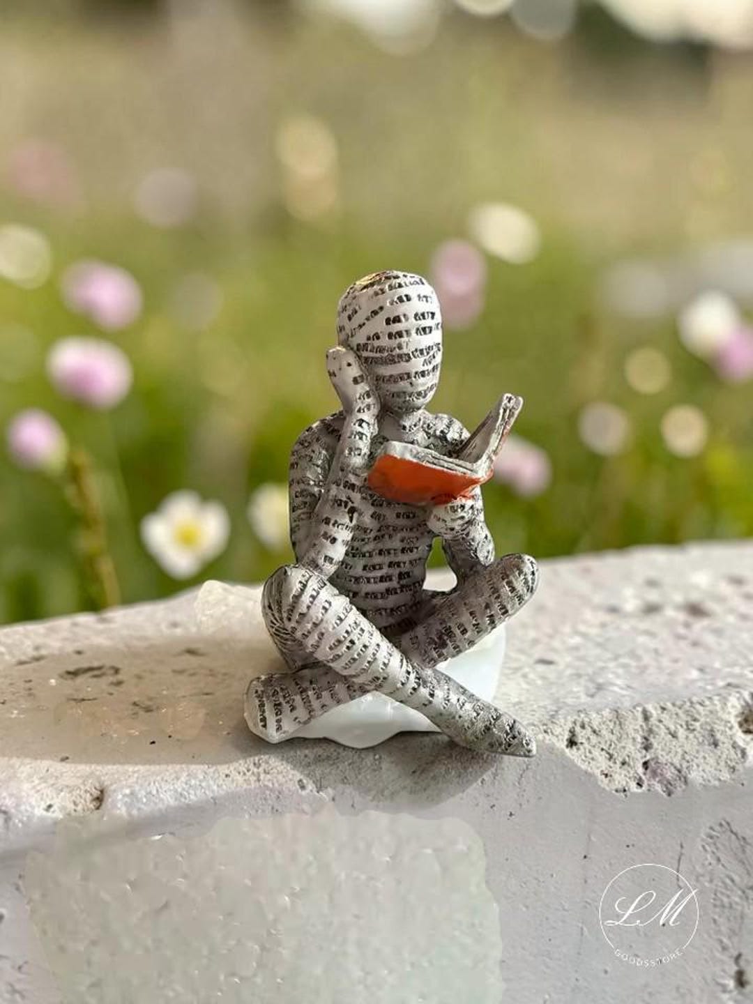 Woman Reading Figurine, Book Lover Gift, Bookworm Shelf & Desk Ornament ...