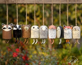 Animal Wind Chime, Garden Wind Chime, Garden Decor Handmade Tree Hanging Ornament, Unique Wind Chimes, Animal Garden Art, Yard Art