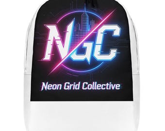 Neon Grid Collective Cyberpunk Logo Rucksack Backpack