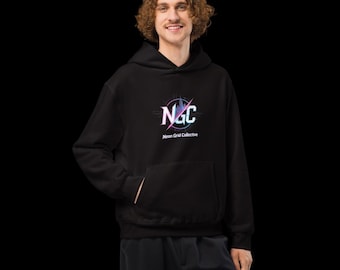 Oversized heavyweight Neon futureistic gaming and rave hoodie