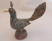 Vintage Peacock Figure Handmade
