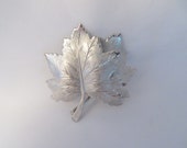 Vintage Silvertone Large Maple Leaves Brooch