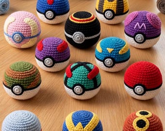 Virkad Poke Ball Hacky Sack, Anime Jongleringsbollar Set. Retro 90-tals Fidget Leksak, Gamer Stressboll, Anpassad Nördig Sport, Present till Honom