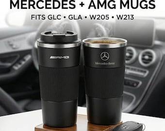 Mercedes AMG Insulated Travel Mug, 32oz Vacuum Flask Coffee Cup (W205 W213).