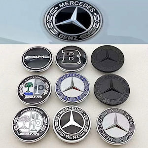 Mercedes Hood Star Emblem 57mm, Front Bonnet Logo Badge Cover C E S Class.