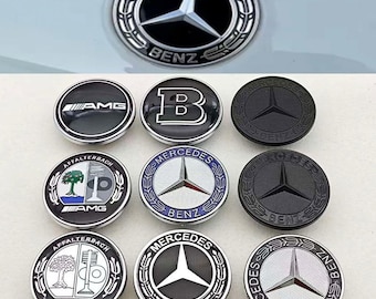 Emblema de estrella para capó Mercedes de 57 mm, cubierta del logotipo del capó delantero Clase C E S.
