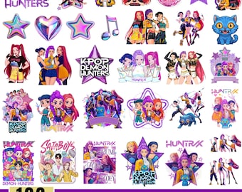 100+ Huntrix Kpop Demon Hunters PNG SVG,Kpop Idol Group Shirt design,Girl Dinner Png,Saja Boys Girls Bands Png,Huntrix fans,Digital Download