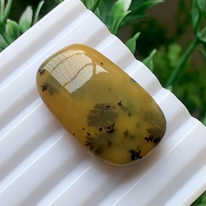 Yellow Opal Loose Gemstone, Fancy Shape 14.45 Caret Size 16x25 MM,