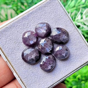 Rose Cut Ruby Sheen Sapphire Free Form Gemstone Lot, 33.70 Caret Size 10-12 MM,