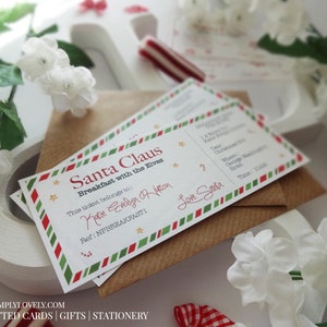 Imprimir em casa / Ingresso para café da manhã no Pólo Norte / Café da manhã dos elfos / Ingresso para o Papai Noel / Presente do Papai Noel / Digital