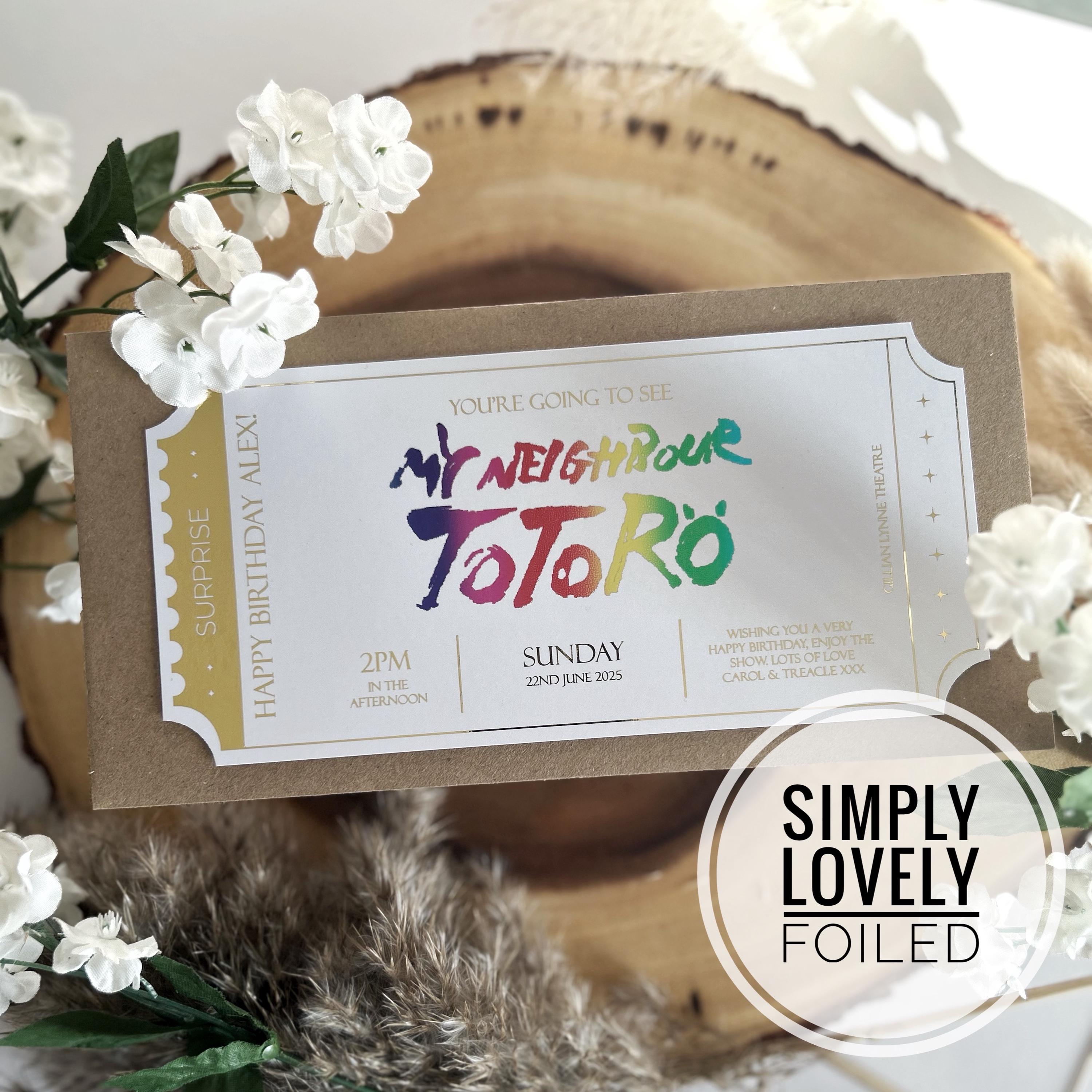 My Neighbour ToToRo | West End Show | Theatre | Gift Reveal | Personalised Foil Ticket